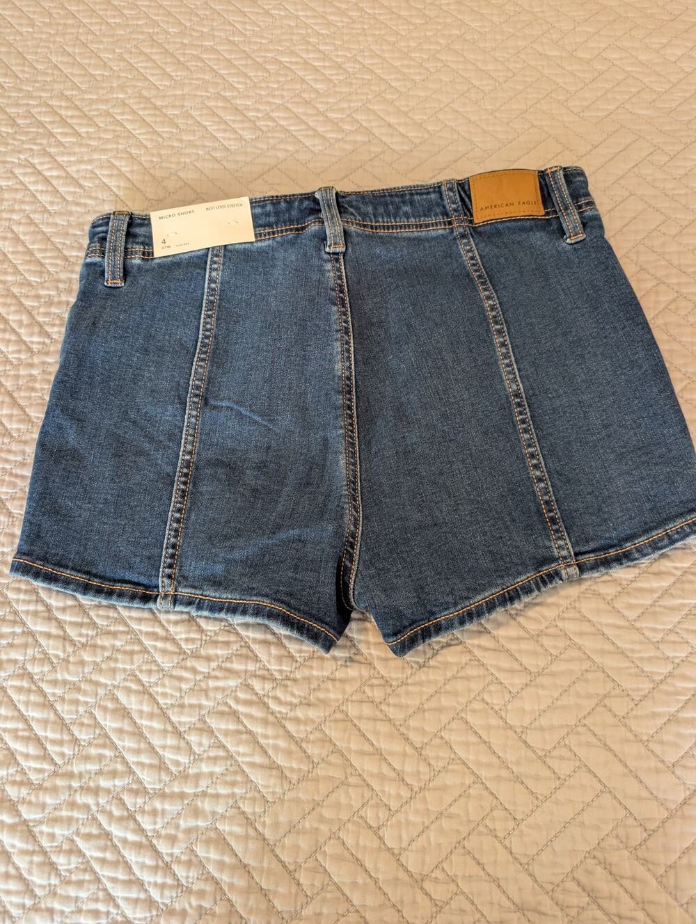 American Eagle Jean Shorts Women's Size 4 AE Next Level Denim Micro Shorts(0420)